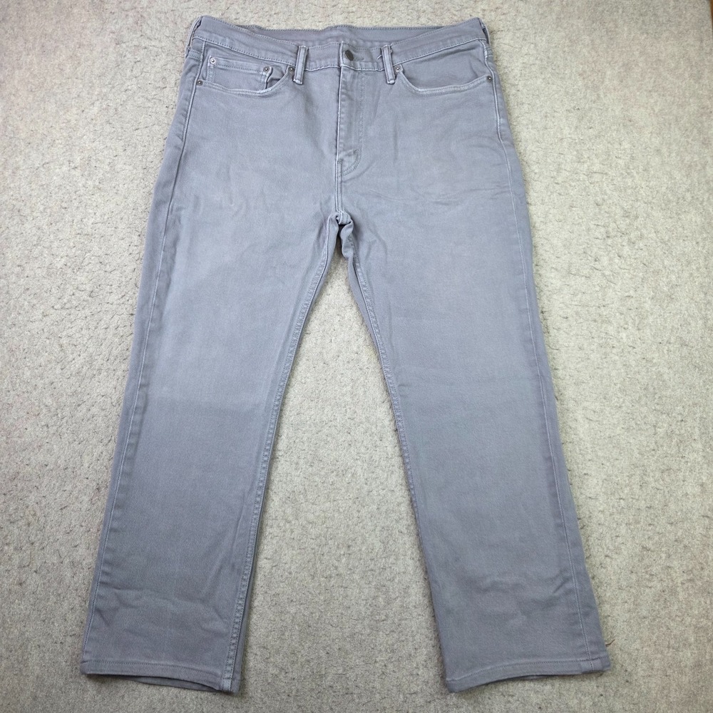 Levi's 514 Jeans Mens 36x30 Straight Fit Grey Stretch Denim Fits (36x28) - Picture 3 of 15